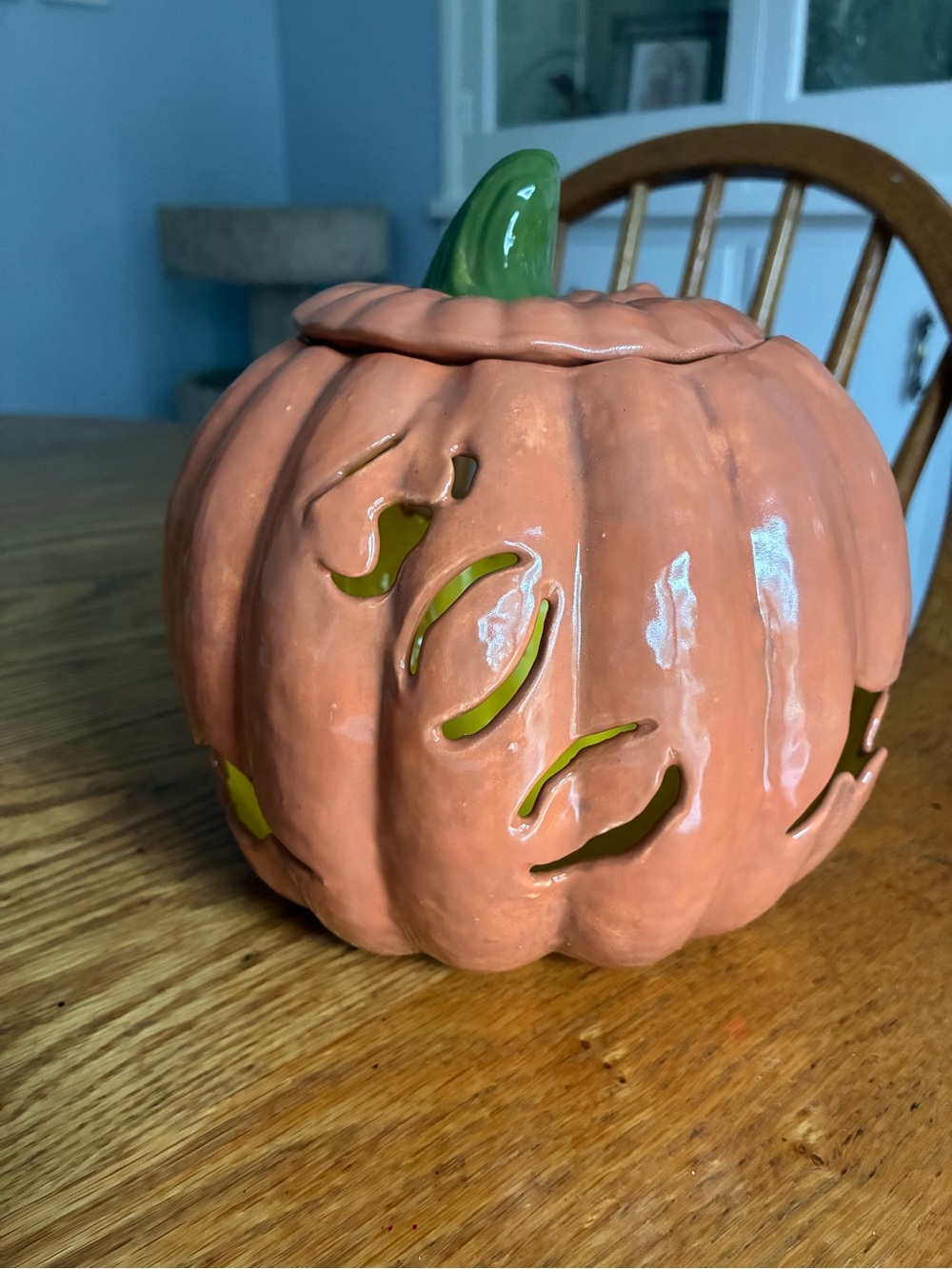 Hand-paint d Ceramic Pumpkin Halloween Lantern